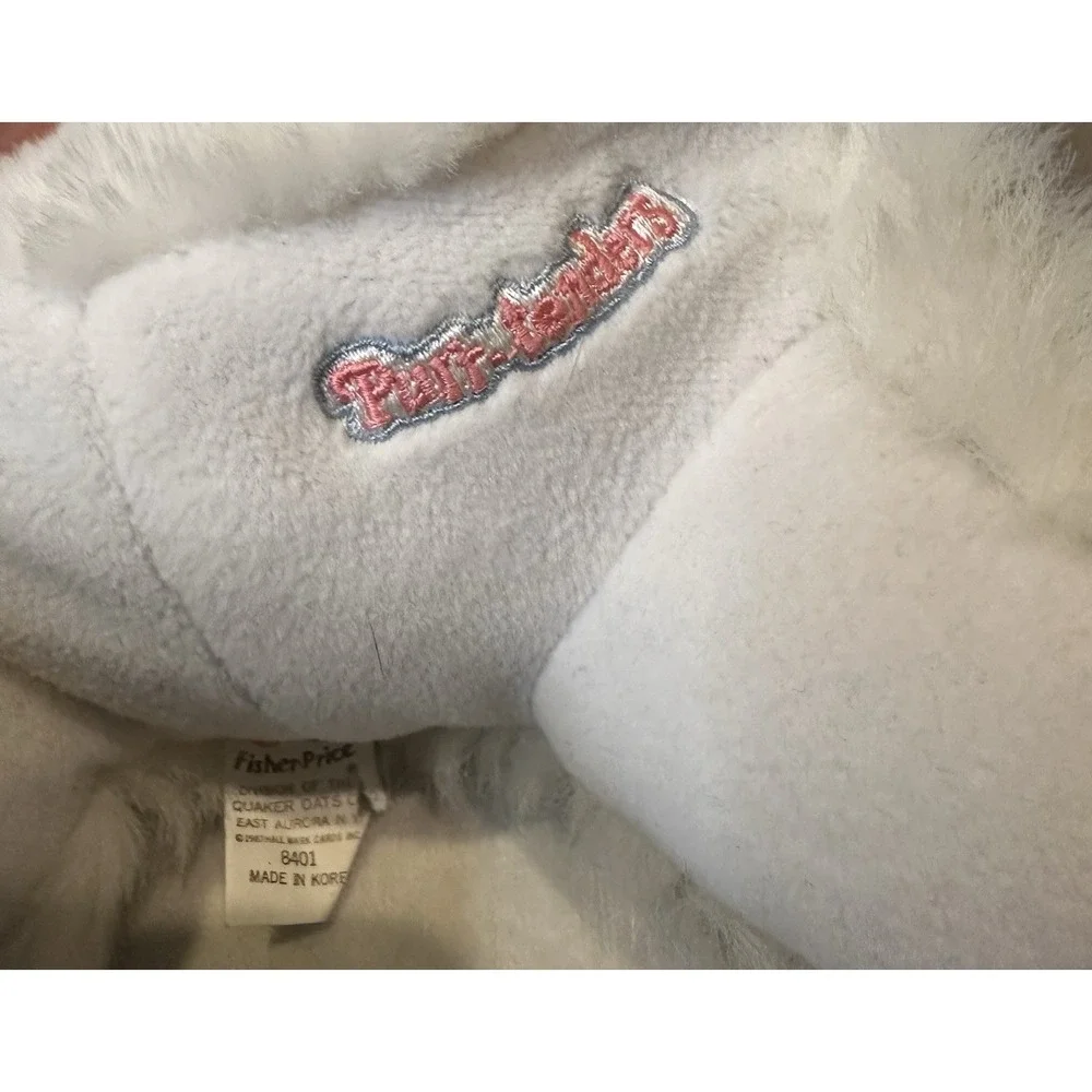 1987‎ Fisher Price Purr-Tenders Plush Cat White 12